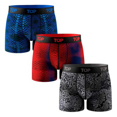 Pack 3 Bóxer Medio Colección Skins Algodón Hombre Top Color-3