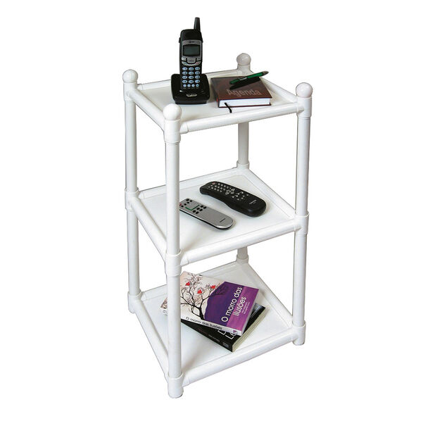 Mesa Multiuso Plástica San Bernardo 3 Niveles Blanco