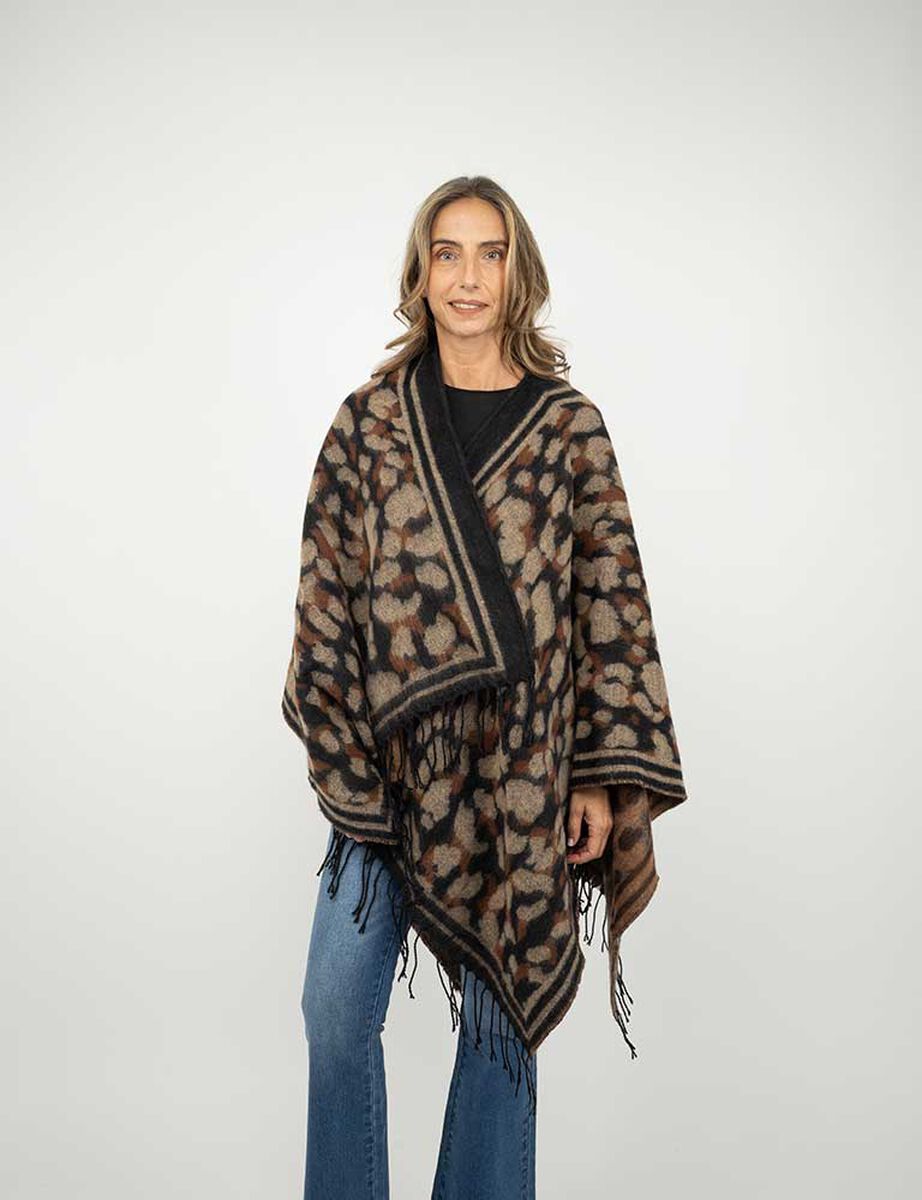 Ruana Tejida Mujer Bside