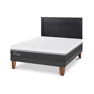 Imagen 2 del producto Cama Europea CIC 2 Plazas Ortopedic Advance + Respaldo Milan Negro