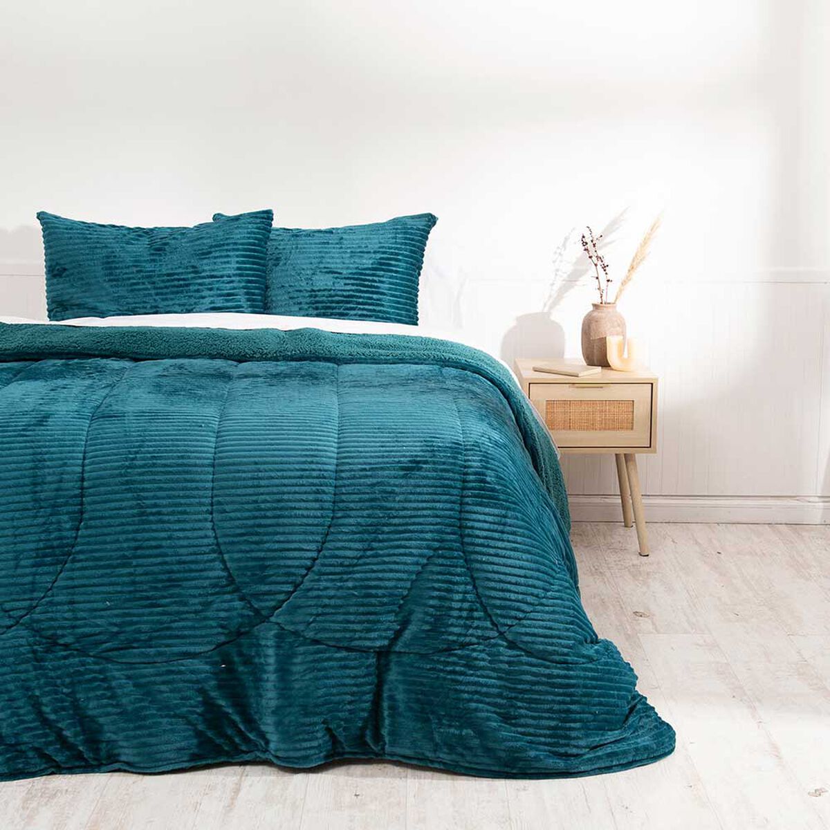 Plum&oacute;n Mashini 2 Plazas Liso Petroleo