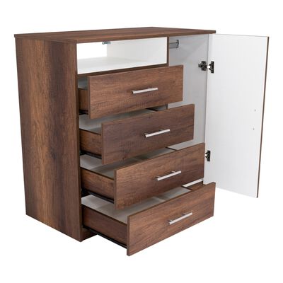 Imagen 2 del producto Cómoda TuHome Perú 4 Cajones Caramelo y Blanco