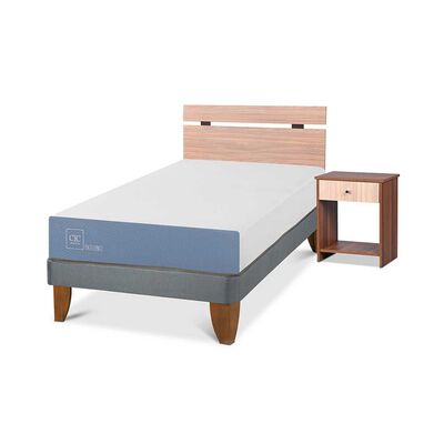 Imagen 2 del producto Cama Europea CIC 1,5 Plazas Excellence + Respaldo + Velador