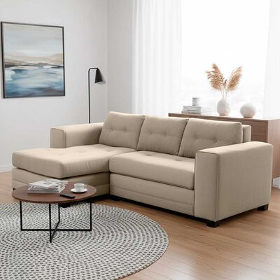 Sof&aacute; Seccional Izquierdo Living Factory Roma 3 Cuerpos Beige
