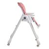 Silla de Comer Bebe EasyFeed Reclinable con Ruedas Rosado Bebesit
