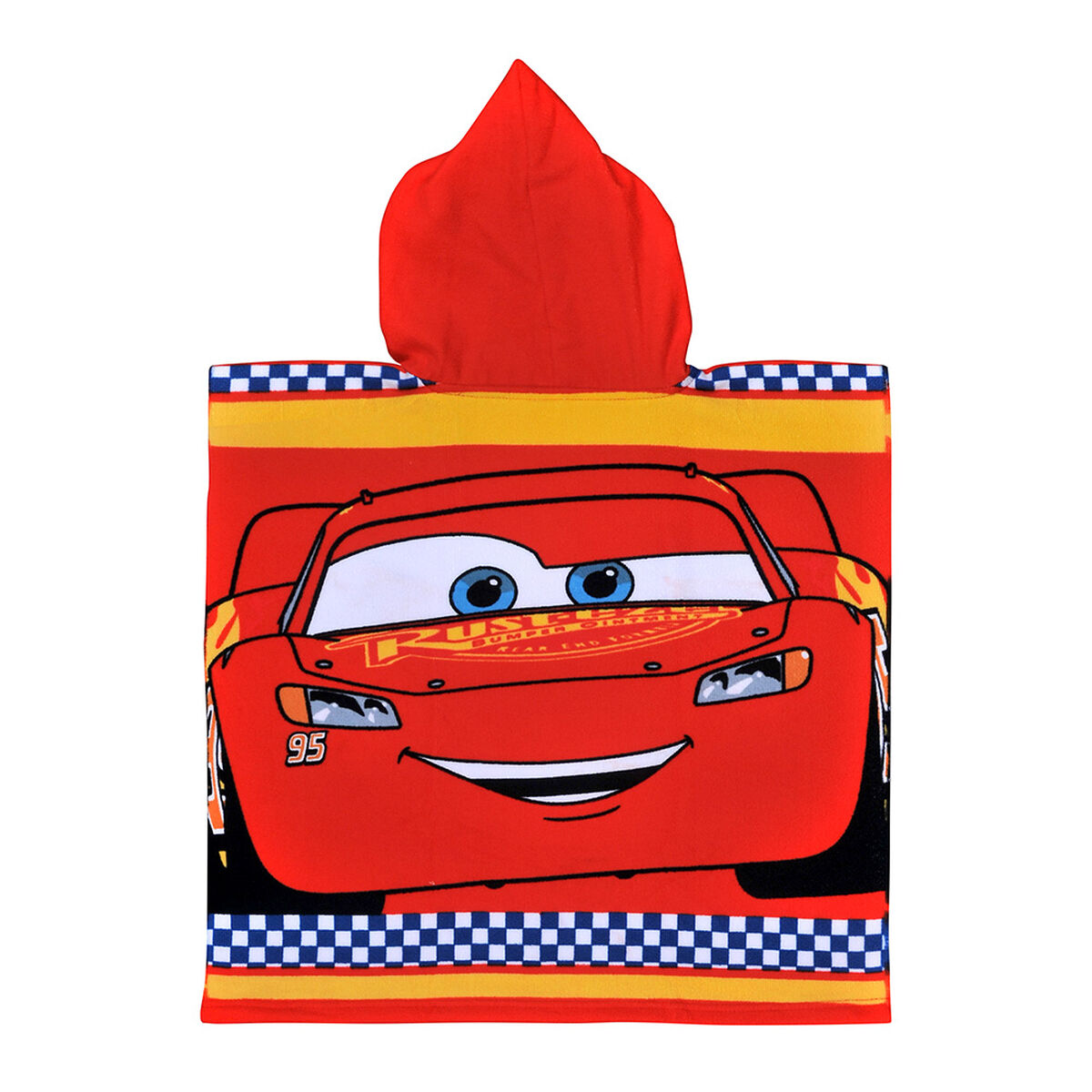Toalla de Playa Capucha Microfibra Disney-Cars Fireball 60X120 Cm