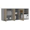 Mueble de Cocina Superior TuHome Hasselt 5 Puertas Gris Rovere