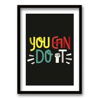 Cuadro Decorativo Retela You can do it 70 x 50 cm