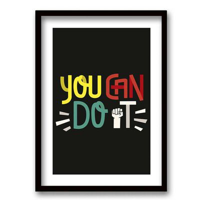 Cuadro Decorativo Retela You can do it 70 x 50 cm