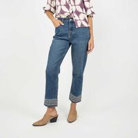 Jeans Recto Mujer Alma Azul