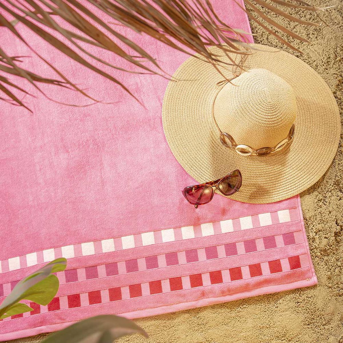 Toalla de Playa Jacquard Casanova Pink 86 x 160 cm