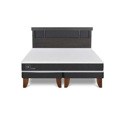 Cama Europea CIC Base Normal King Ortopedic + Respaldo Dublin