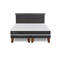 Cama Europea CIC Base Normal King Ortopedic + Respaldo Dublin