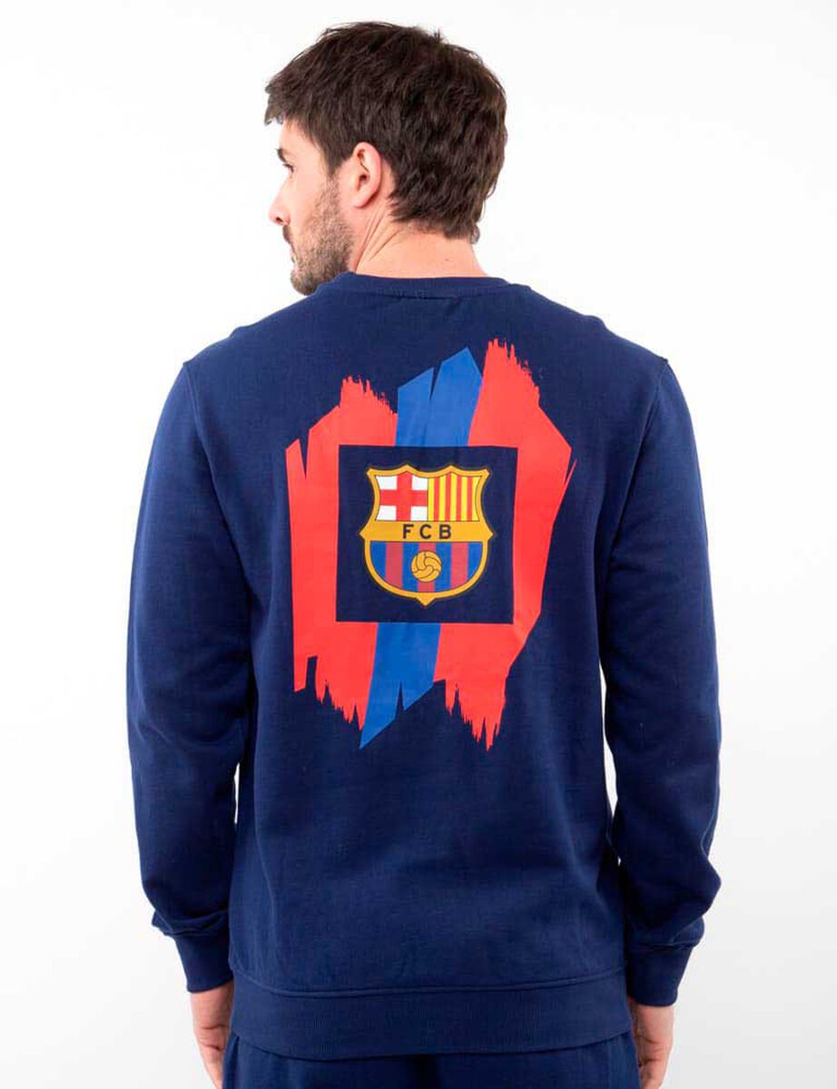 Polerón Deportivo Cuello Redondo de Algodón Hombre Barcelona