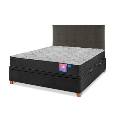 Cama Baúl Flex 2 Plazas Therapedic Plus  + Respaldo Design