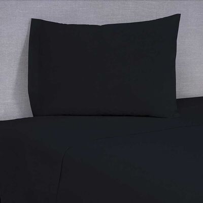 Imagen 1 del producto Juego de Sábanas Mashini 144 Hilos 1 Plaza Liso Negro