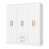 Closet Vekkahome Americano 6 Puertas 2 Cajones Blanco