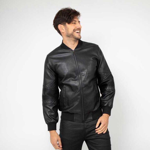 Chaqueta Bomber Ecocuero Hombre Zibel