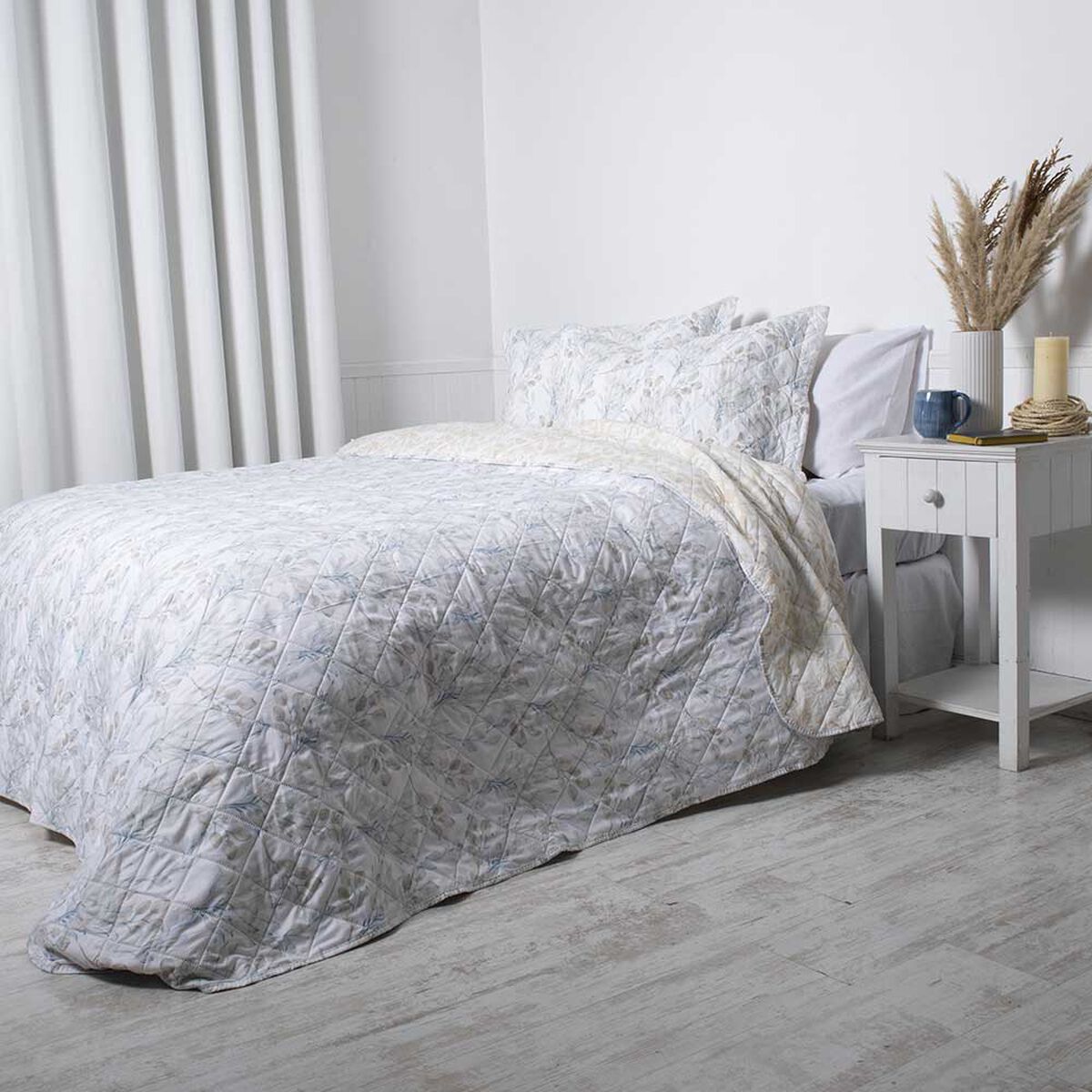 Quilt Mashini 1,5 Plazas Estampado Gardeni