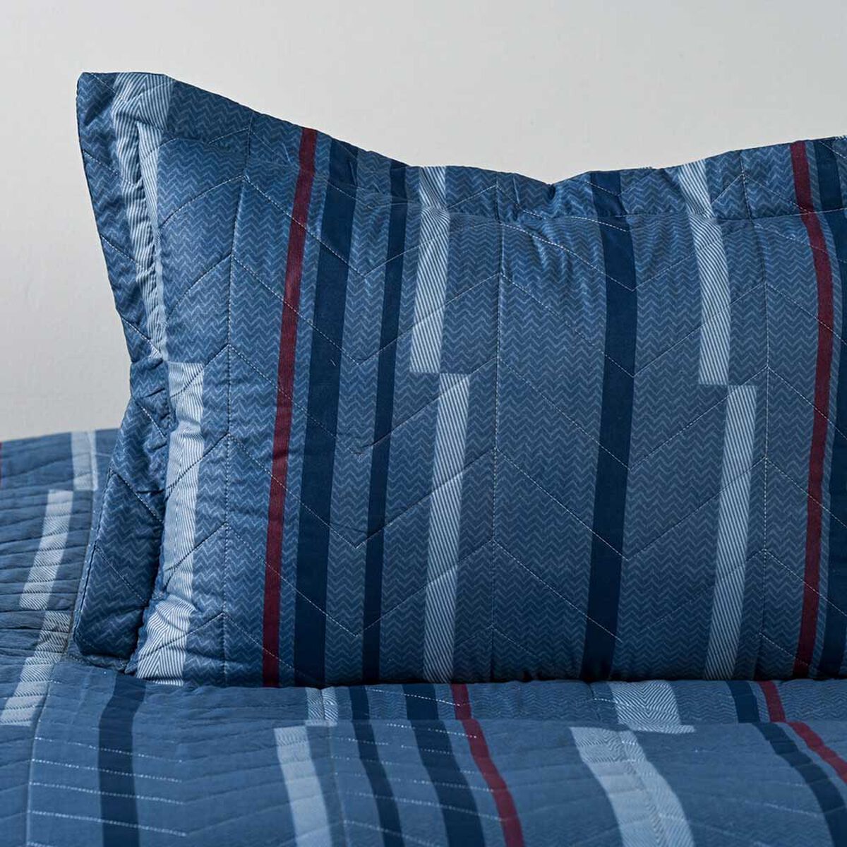 Quilt Estampado American Family 1,5 Plazas Marine