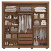 Closet Altavision Miletto 6 Puertas 3 Cajones Caf&eacute; Grafito