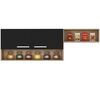 Mueble de Cocina Aereo Vekkahome Madri 2 Puertas Negro Café