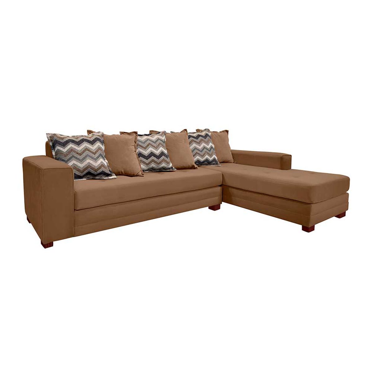 Sof&aacute; Seccional Living Factory Venecia 5 Cuerpos Chocolate
