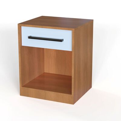 Imagen 1 del producto Velador Roca Ámbar 1 Cajón Canela Blanco