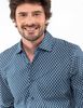 Camisa Algodón Estampada Slim Manga Larga Hombre Zibel