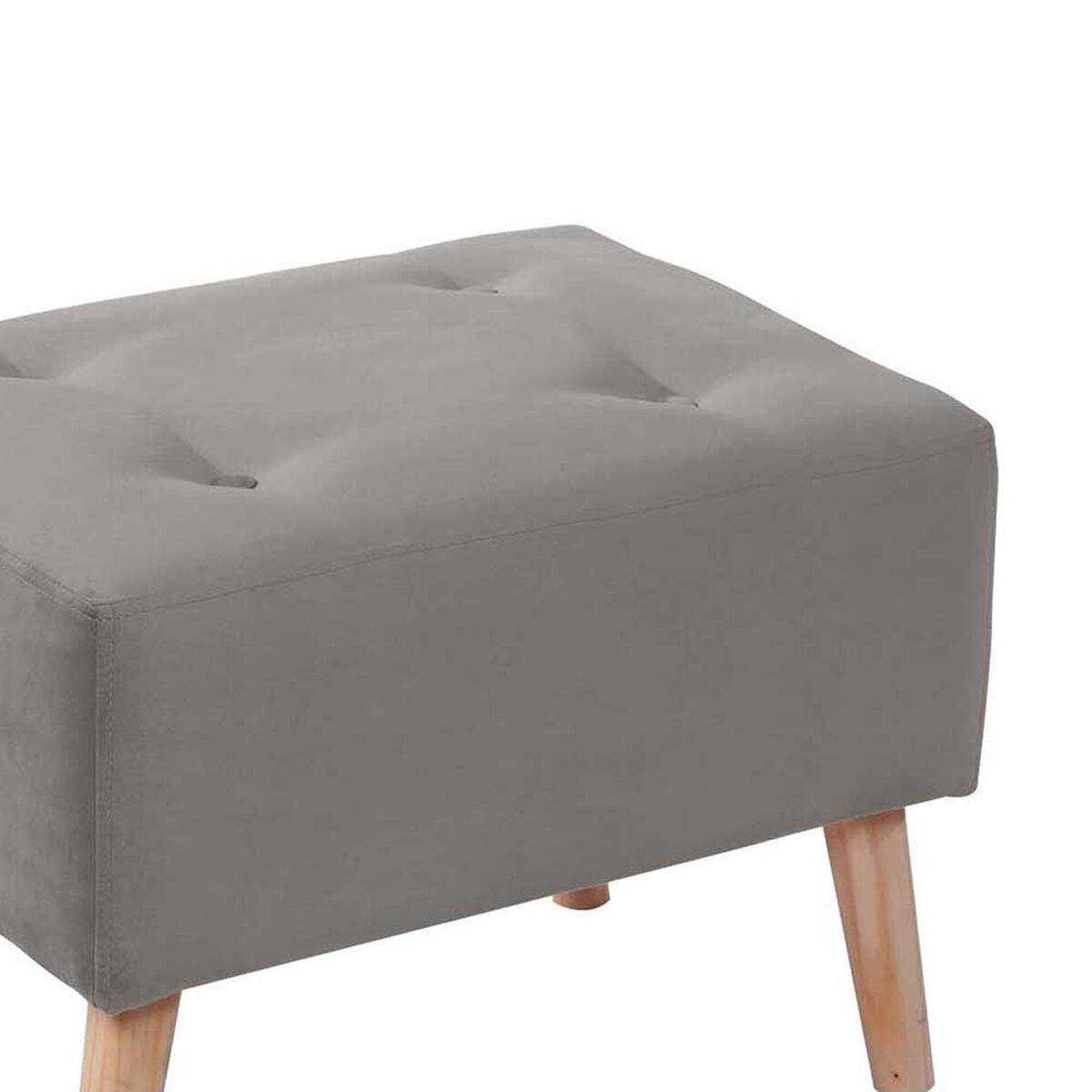 Pouf Latam Home Niza Tela Velvet Gris