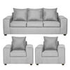 Juego de Living Innovamuebles Kahlo Sofá 3 Cuerpos + Dos Sillones 1 Cuerpo Gris Claro