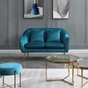 Sofá Vekkahome Pickle 2 Cuerpos Azul Turquesa