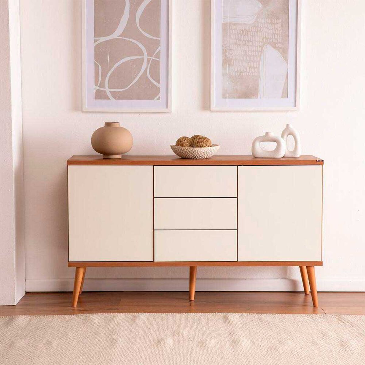 Buffet Roca Copihue 2 Puertas 3 Cajones Blanco