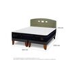 Cama Europea CIC Base Dividida 2 Plazas Súper Premium + Respaldo Gales Olivo