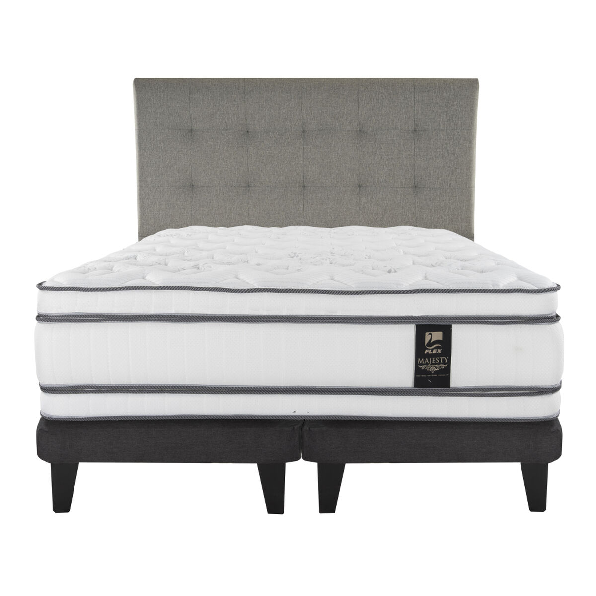 Cama Europea Flex 2 Plazas Majesty + 1 Respaldo
