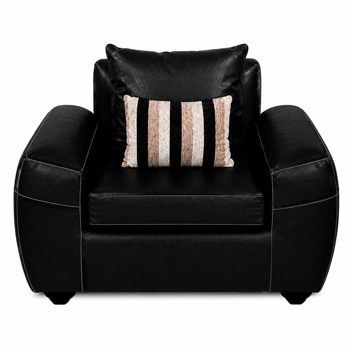 Juego de Living Elegant Detail New Houston 3-1-1 Cuerpos Negro