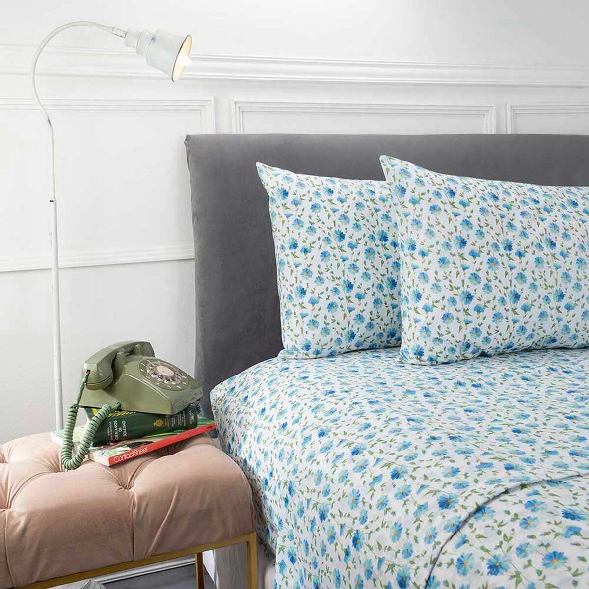 Juego de S&aacute;banas Estampadas Casa Linda 132 Hilos King Tulip