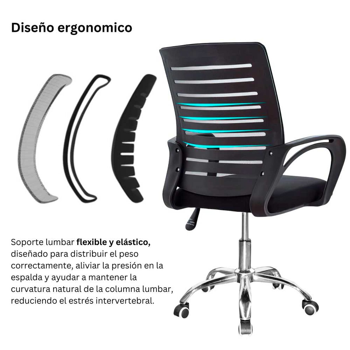 Silla de Escritorio Arthome Budapest Negra
