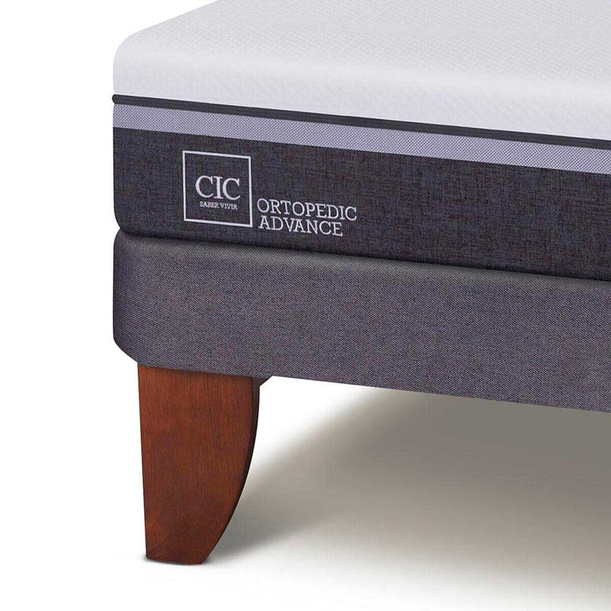 Cama Europea CIC 2 Plazas Ortopedic Advance + Respaldo New Villarrica