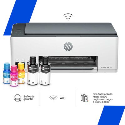 Imagen 2 del producto Impresora HP Smart Tank 580 Wifi