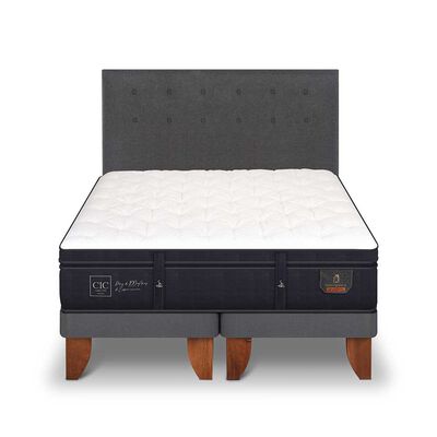 Imagen 1 del producto Cama Europea CIC Base Dividida 2 Plazas Súper Premium + Respaldo Eufrates