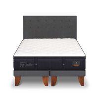 Cama Europea CIC Base Dividida 2 Plazas Súper Premium + Respaldo Eufrates