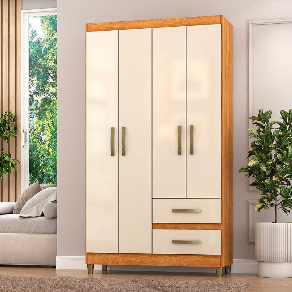 Clóset Vekkahome Lisboa 4 Puertas 2 Cajones Blanco