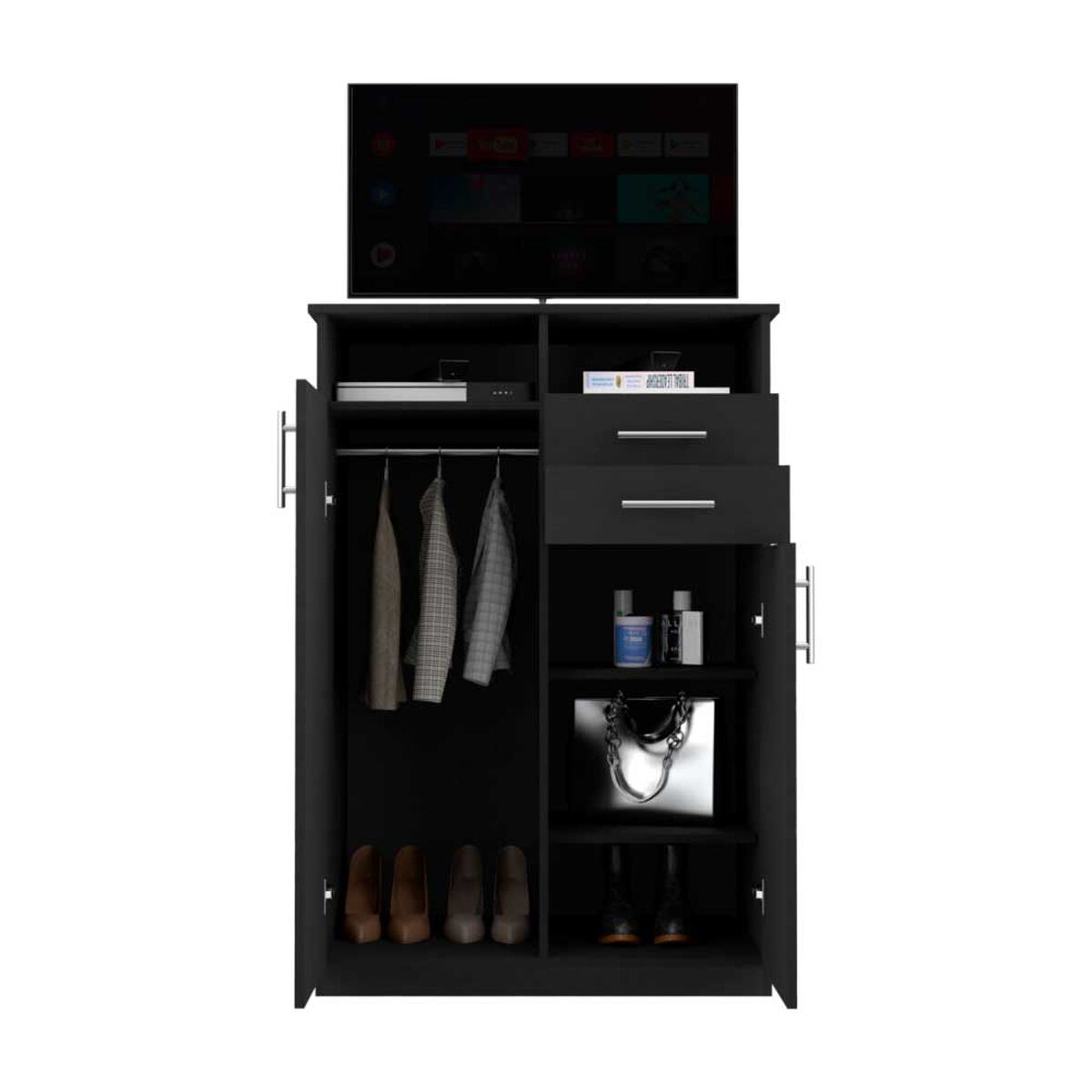 Clóset TuHome Eco 2 Puertas 2 Cajones Wengue
