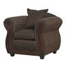 Juego de Living Black Factory Serrana Sofá 3 Cuerpos + Dos Sillones 1 Cuerpo Café