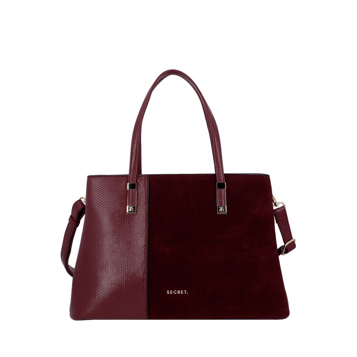 Cartera Tote Secret Zagreb SC7 Mediana Burdeo