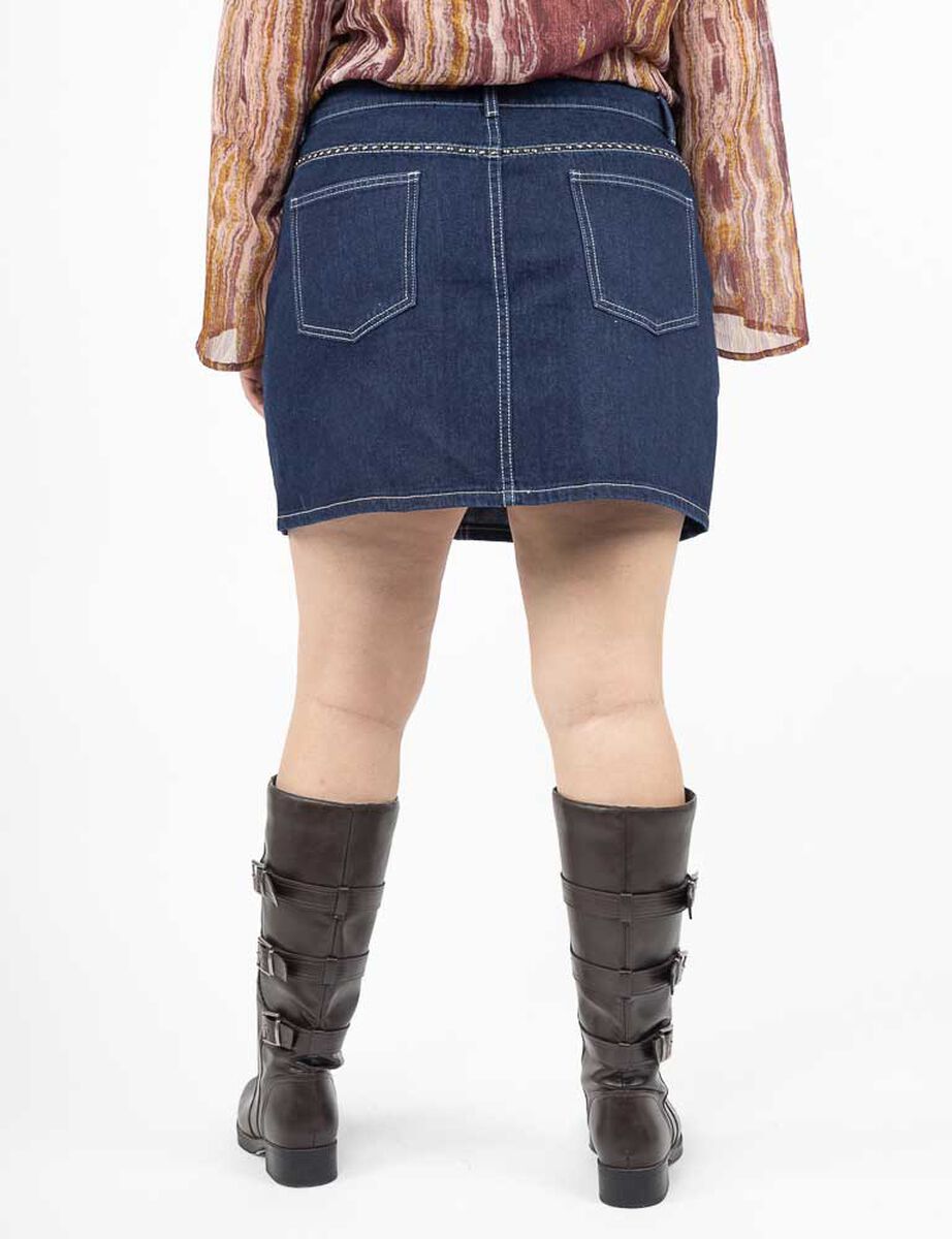 Falda Mini Denim Mujer Extralindas