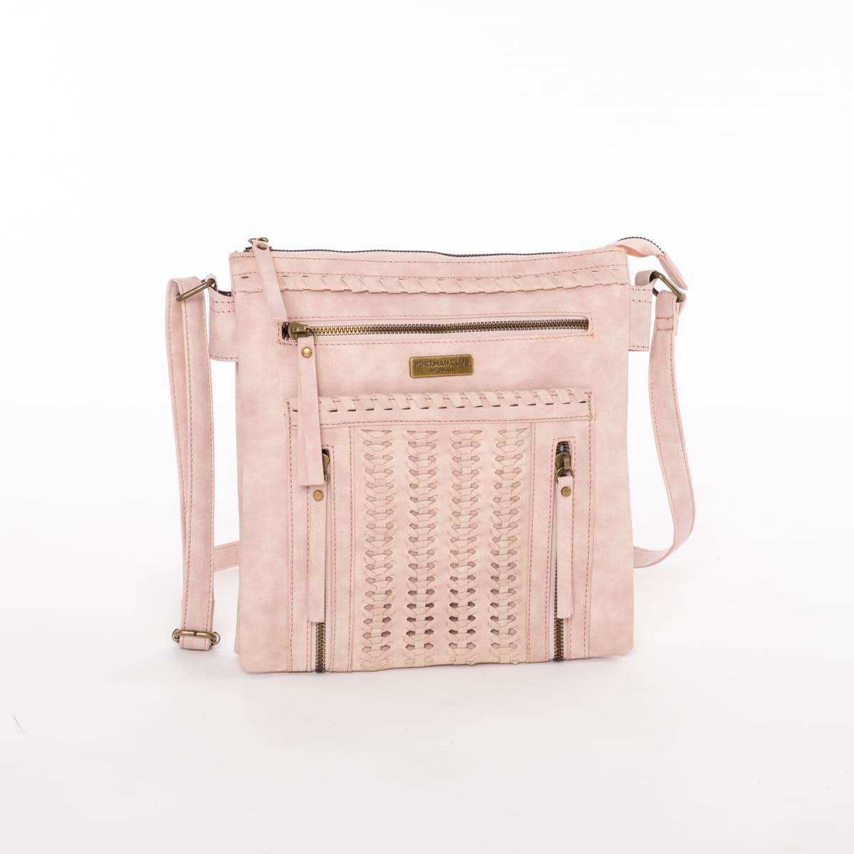Cartera Cross Bag Mujer Rosa Eco Cuero Portman Club