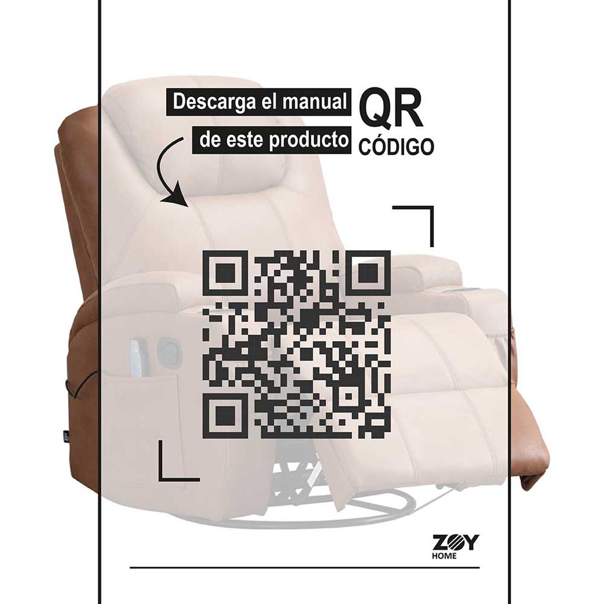 Bergere Zoy Home Lhasa 1 Cuerpo Multifunci&oacute;n Masaje Caf&eacute;