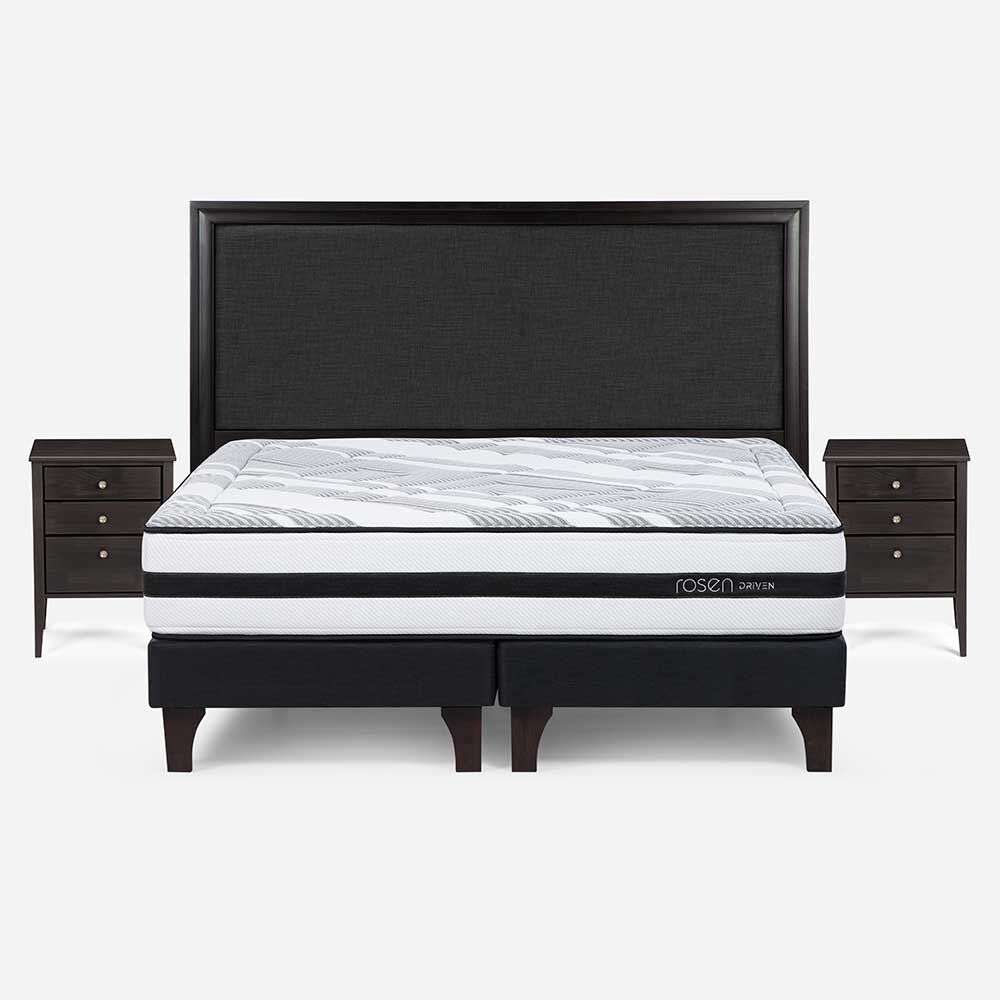 ROSEN Cama Europea King Div Driven + Set Maderas Nolita